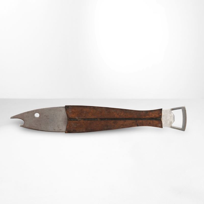 Carl Auböck : Apri bottiglia a forma di pesce  - Asta Arredi del XX secolo - Cambi Casa d'Aste