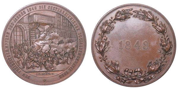 AUSTRIA. FRANZ JOSEPH, 1848-1916. Medaglia in bronzo. 50° anniversario della Primavera delle Nazioni 1898 (Rivoluzione contro Metternich).