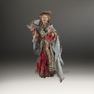 Madonna con Veste Rossa e Mantello Azzurro. Napoli, XIX Secolo
