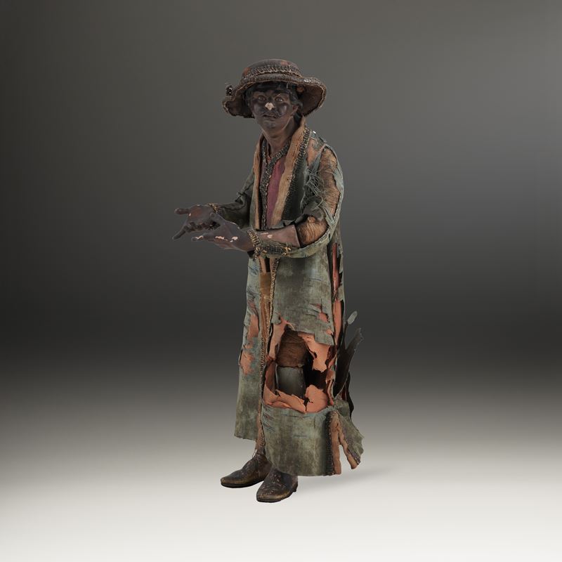 Moro con baffi e cappello. Napoli, XVIII-XIX secolo  - Asta Scultura e Oggetti d'Arte - Cambi Casa d'Aste