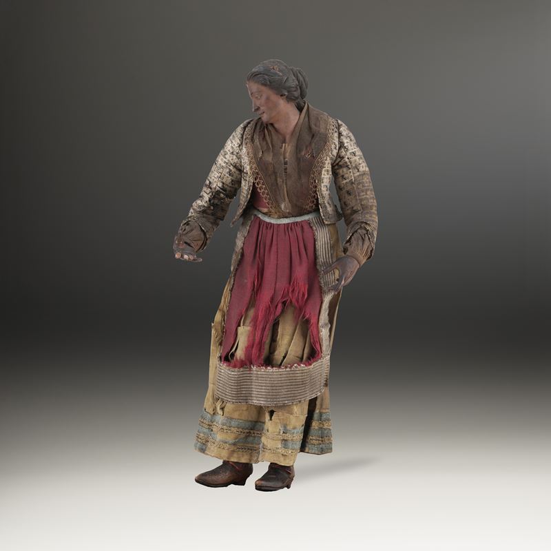 Popolana con grembiule rosso. Napoli, XVIII-XIX secolo  - Asta Scultura e Oggetti d'Arte - Cambi Casa d'Aste