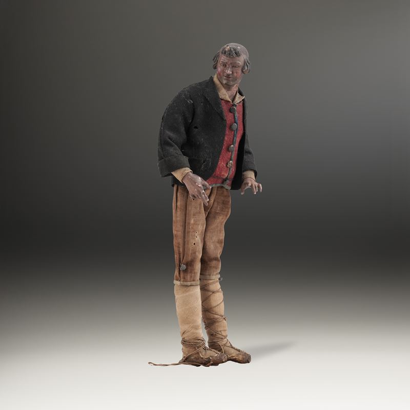 Popolano con giacca nera. Napoli, XIX secolo  - Asta Scultura e Oggetti d'Arte - Cambi Casa d'Aste