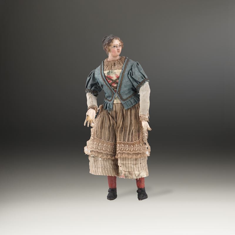 Popolana con giacca blu. Napoli, XVIII-XIX secolo  - Auction Sculpture and Works of Art - Cambi Casa d'Aste