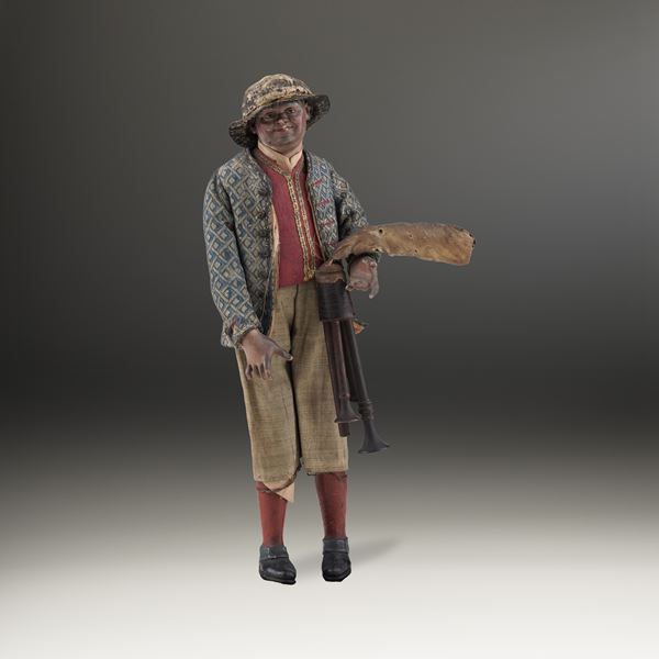 Zampognaro con cappello. Napoli, XVIII-XIX secolo