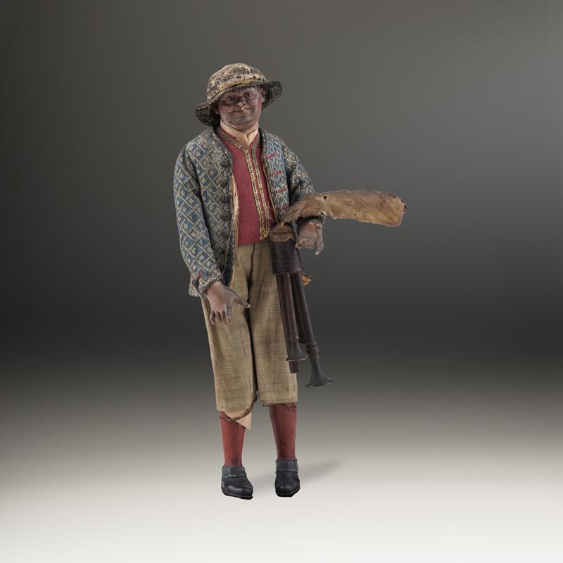 Zampognaro con cappello. Napoli, XVIII-XIX secolo  - Asta Scultura e Oggetti d'Arte - Cambi Casa d'Aste