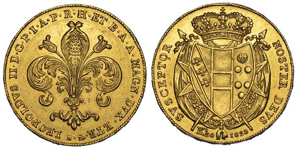 FIRENZE. LEOPOLDO II DI LORENA, 1824-1859. 80 Fiorini 1828.