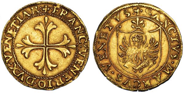 VENEZIA. FRANCESCO VENIER (81° doge, 1554-1556). Scudo d'oro.