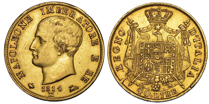 MILANO. NAPOLEONE I, 1805-1814. 40 Lire 1814.  - Asta Numismatica - I - Cambi Casa d'Aste