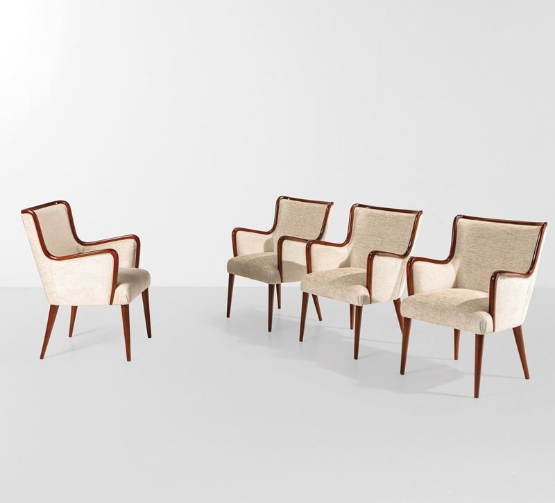 Osvaldo Borsani : Quattro poltroncine mod. 6415  - Auction Design 200 - Cambi Casa d'Aste