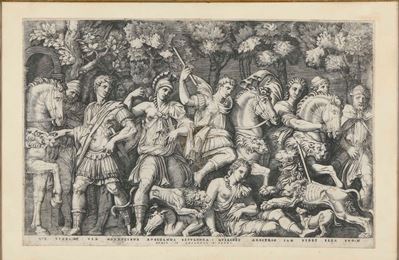 Marcantonio Raimondi (1480-1534) Caccia al Leone