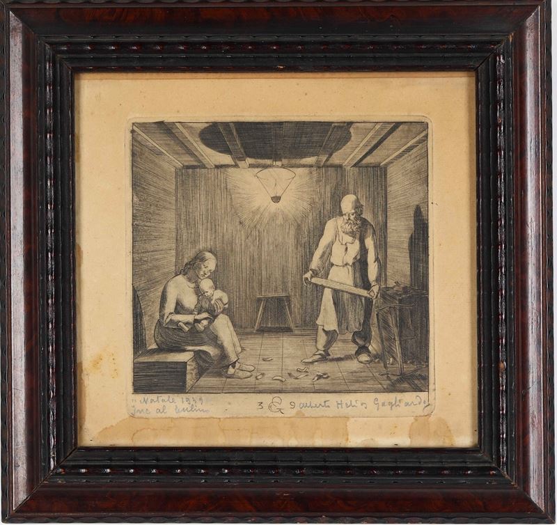 Alberto Helios Gagliardo (1893 – 1987) Natale 1939  - Asta Stampe Antiche e Moderne - Cambi Casa d'Aste