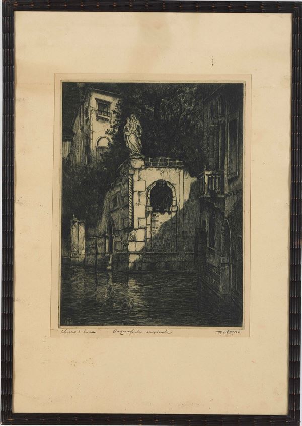 Pericle Menin (1880-1940) Chiaro di luna