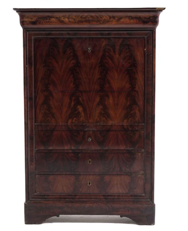 Secretaire lastronato. XIX secolo