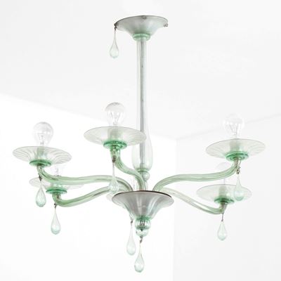 Lampadario in Vetro di Murano. XX Secolo