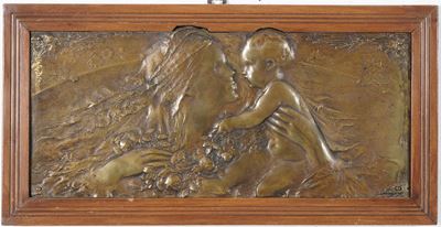 Scultore del XX Secolo Madonna con Bambino