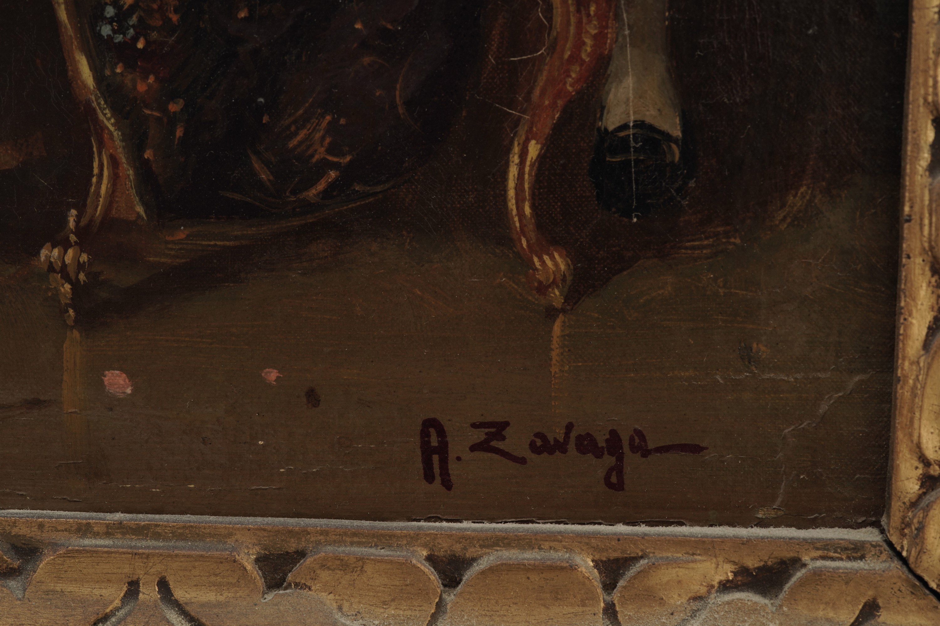 Antonio Zavaga (XIX-XX Secolo) Interno con Personaggi