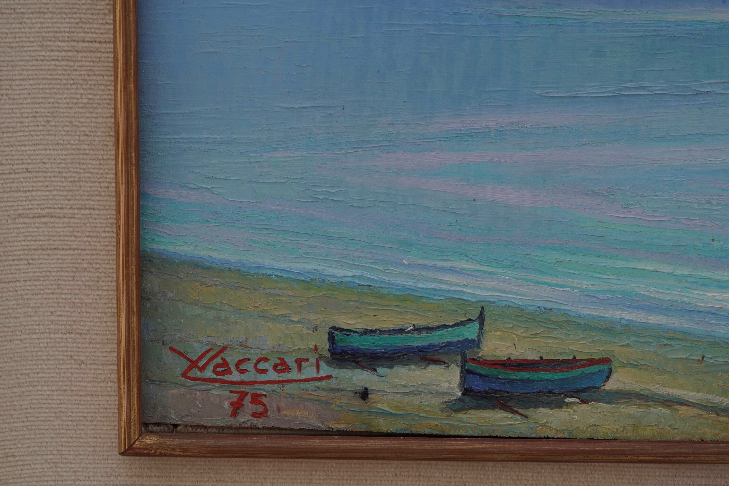 Leandro Vaccari - Quinto al mare, correnti marine, olio su tavola