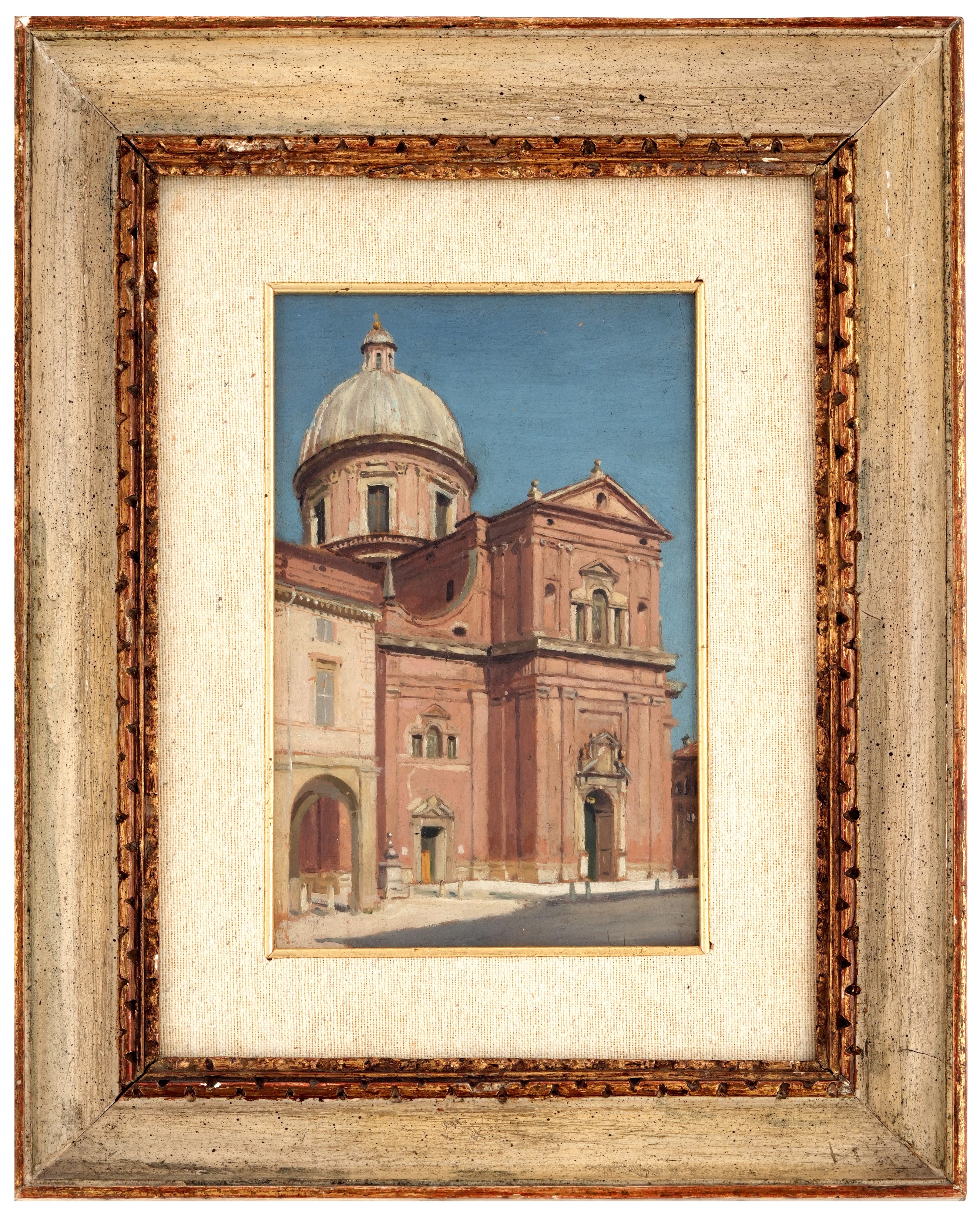 Pittore del XIX secolo, Basilica della Beata Vergine della Ghiara, olio su cartone