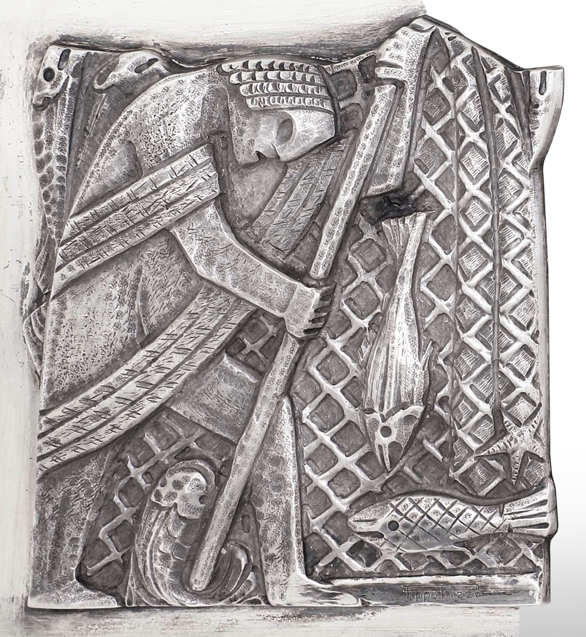 Scatola. Argenteria artistica italiana, anni 1920-40, firmata "Pippo Rizzo"