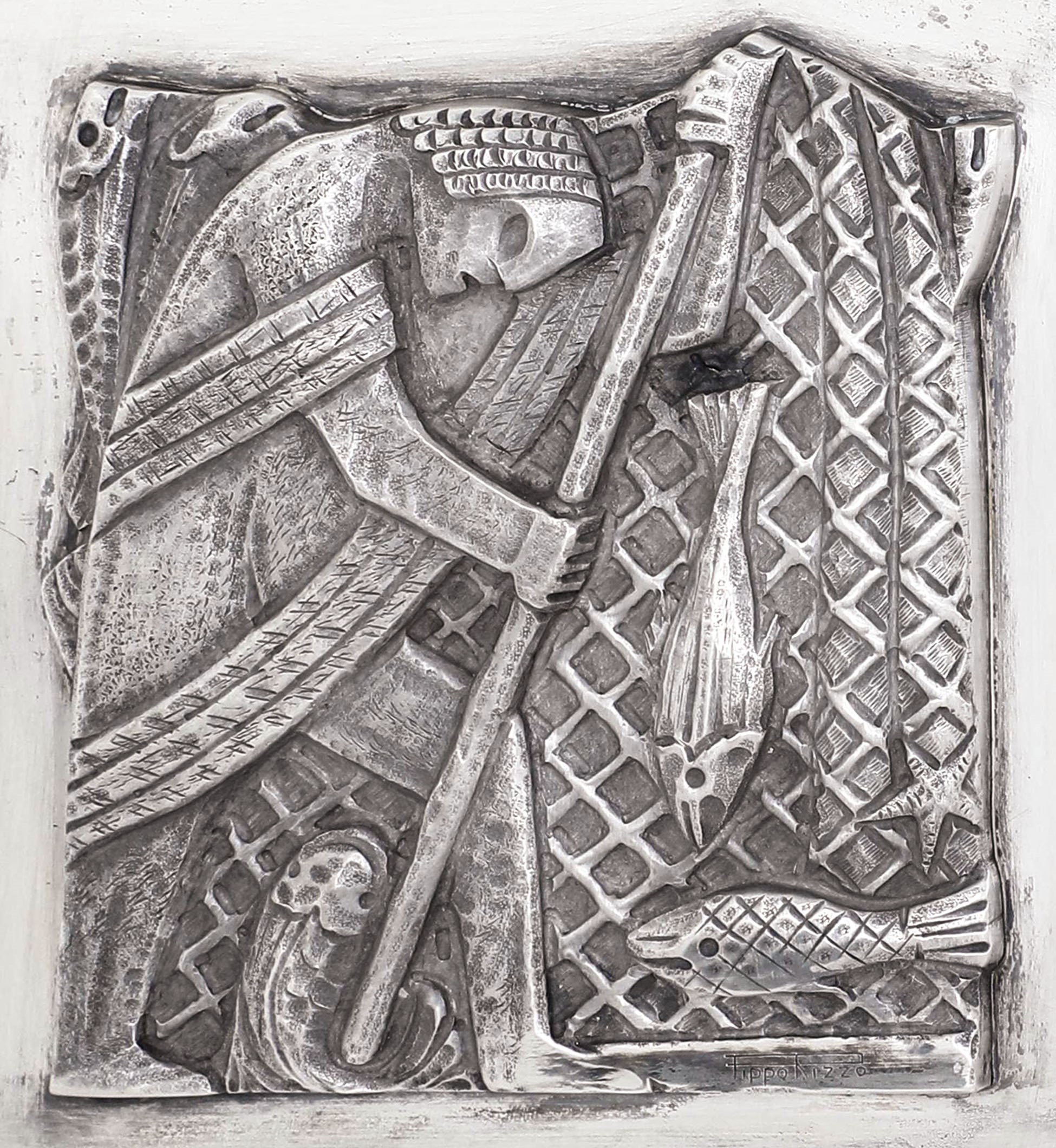 Scatola. Argenteria artistica italiana, anni 1920-40, firmata "Pippo Rizzo"