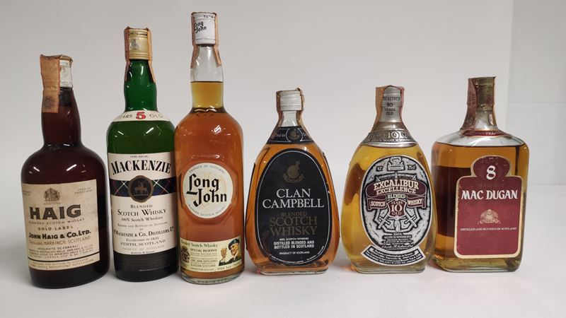 Haig, Mackenzie, Long John, Mac Dugan, Excalibur, Clan Campbell, Scotch Whisky  - Auction Spring Wines and Spirits - Cambi Casa d'Aste