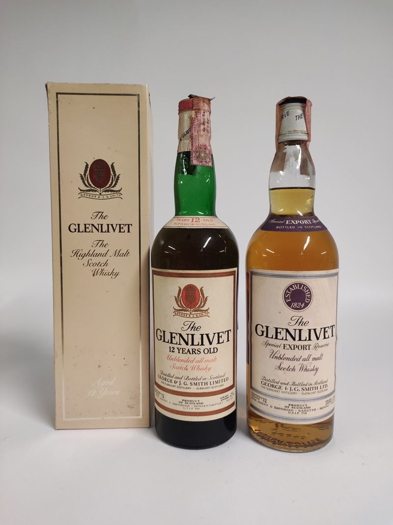 Glenlivet, Unblended & Malt Whisky  - Auction Spring Wines and Spirits - Cambi Casa d'Aste