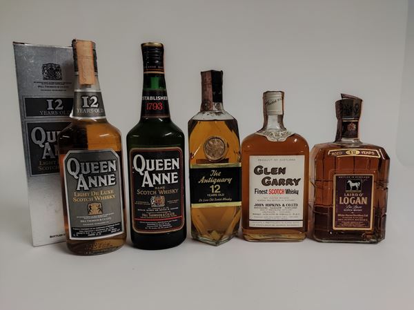 Queen Anne, Antiquary, Glen Garry, Logan, Scotch Whisky