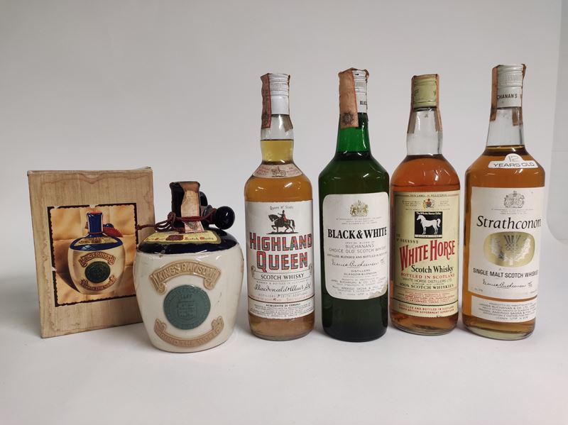 King's Ramson, Highland Queen, Black & White, White Horse, Strathconon, Single Malt & Scotch Whisky  - Auction Spring Wines and Spirits - Cambi Casa d'Aste