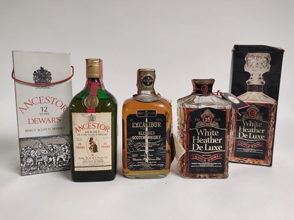 Ancestor, Excalibur, White Heather, Scotch Whisky