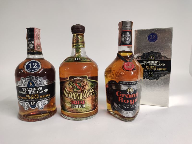 Teacher's, Desmond Duff, Grant's, Scotch Whisky  - Auction Spring Wines and Spirits - Cambi Casa d'Aste