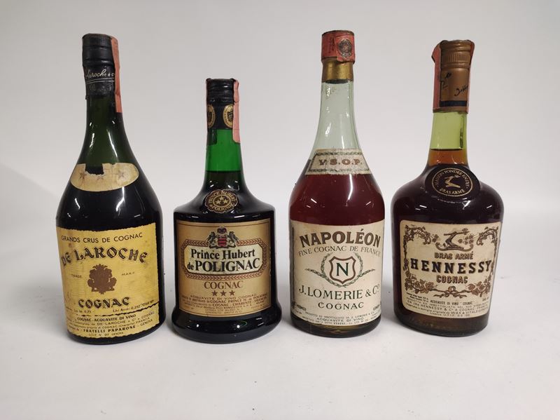 De Laroche, Prince Hubert, Napoleon, Hennessy, Cognac  - Auction Spring Wines and Spirits - Cambi Casa d'Aste
