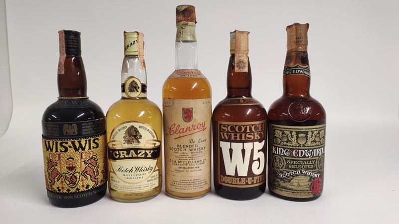 Wis-Wis, Crazy, Clanroy, King Edward I, W5, Scotch Whisky  - Auction Spring Wines and Spirits - Cambi Casa d'Aste