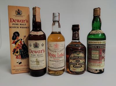 Dewar's, White Label, Chivas Regal, Sandy Fraser, Malt & Scotch Whisky