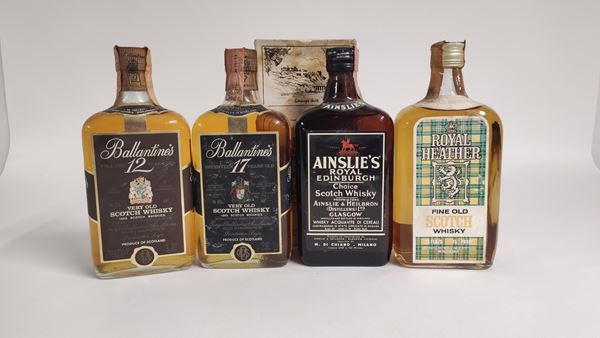 Ballantine's, Ainslie's, Royal Heather, Scotch Whisky