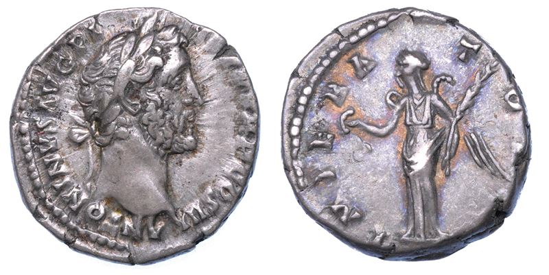 ANTONINO PIO, 138-161. Denario, anni 143-144. Roma.  - Auction Numismatics - I - Cambi Casa d'Aste