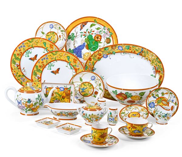Servizio da tavola "La Siesta Hermès"   Francia, Manifattura Limoges, seconda metà del XX secolo 