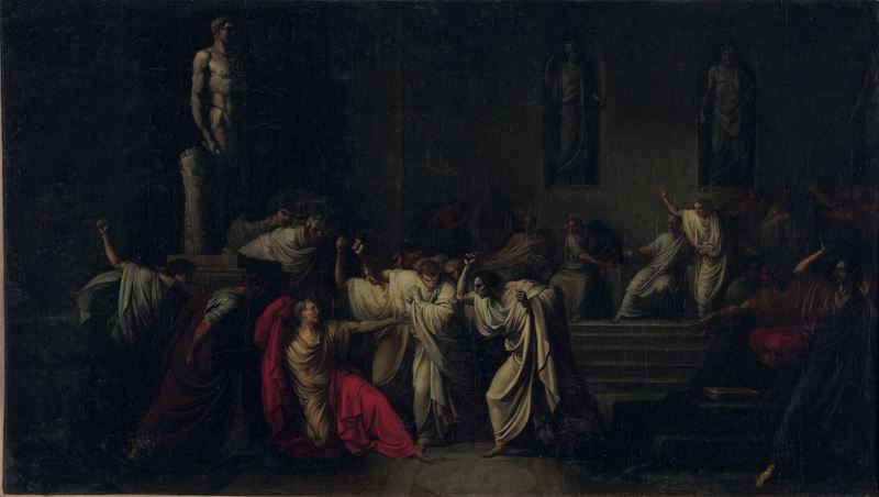 Vincenzo Camuccini : La morte di Cesare  - olio su tela - Auction 19th and 20th Century Paintings - Cambi Casa d'Aste