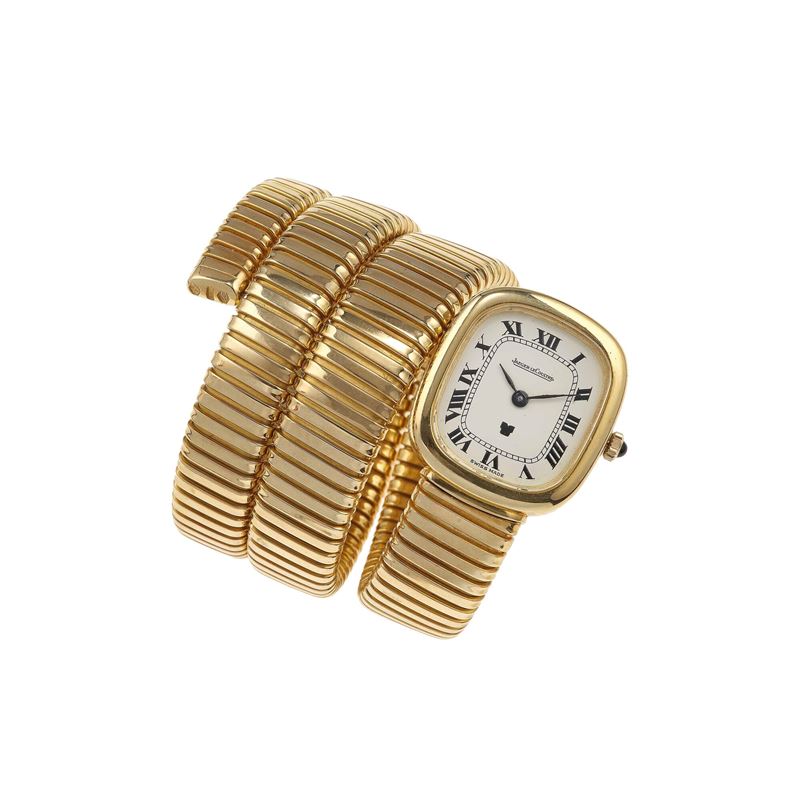 Gold wristwatch. Signed Jeager Le Coultre and numbered 9133 21 1426232. The movement has not been tested for the accuracy of time and may need a service  - Auction Fine Jewellery - Cambi Casa d'Aste