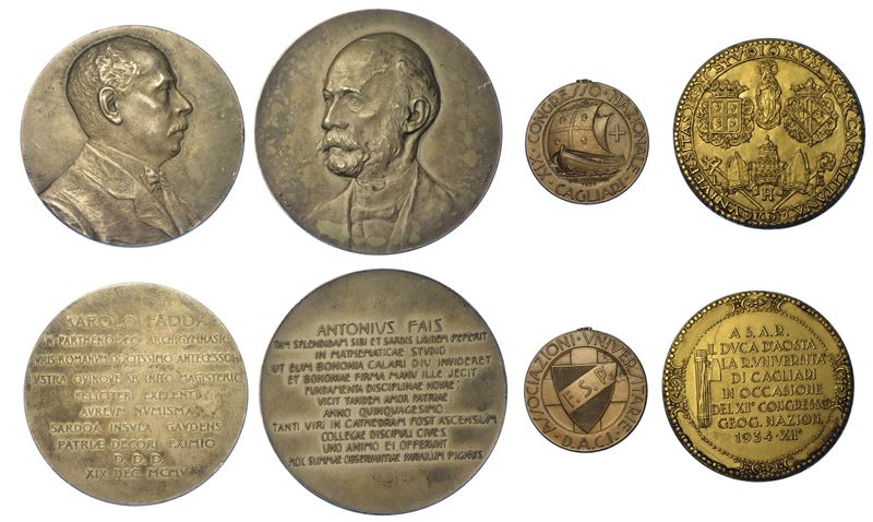 CAGLIARI. Lotto di quattro medaglie.  - Auction Numismatics - Medals and popes - II - Cambi Casa d'Aste