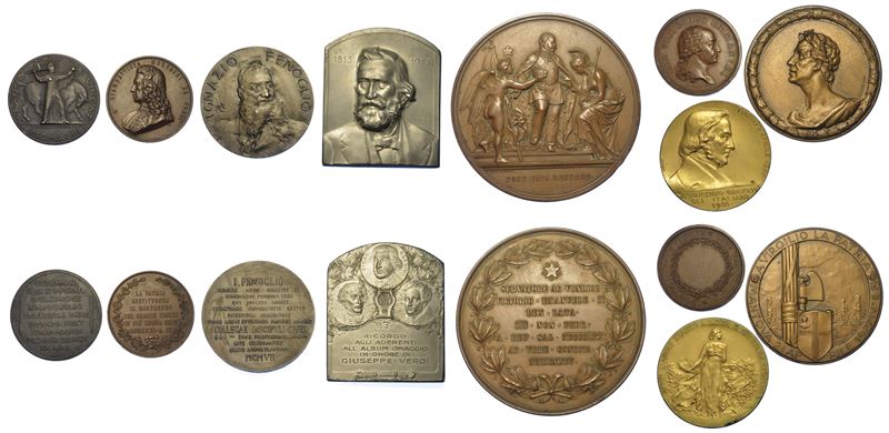 VARIE. Lotto di otto medaglie.  - Asta Numismatica - Medals and Popes - II - Cambi Casa d'Aste