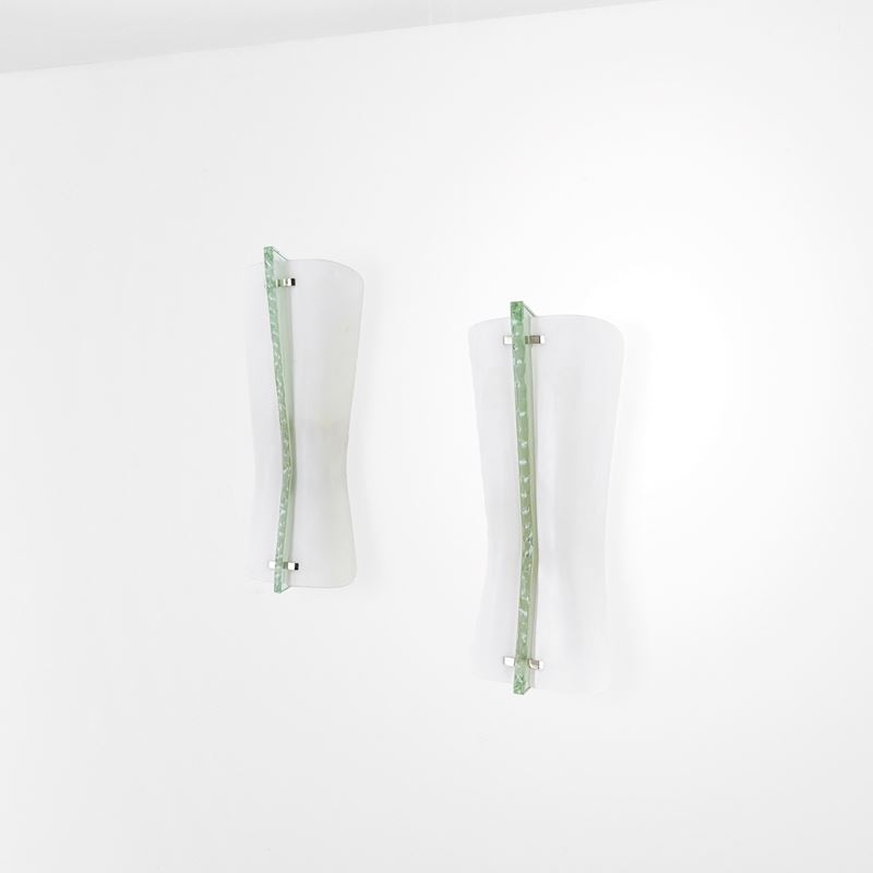 Fontana Arte : Due lampade a parete.  - Auction Design 200 - Cambi Casa d'Aste