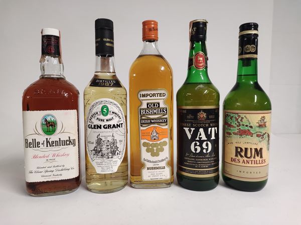 Belle Kentucky, Glen Grant, Old Bushmills, Vat 69, Des Antilles, Whisky & Rum