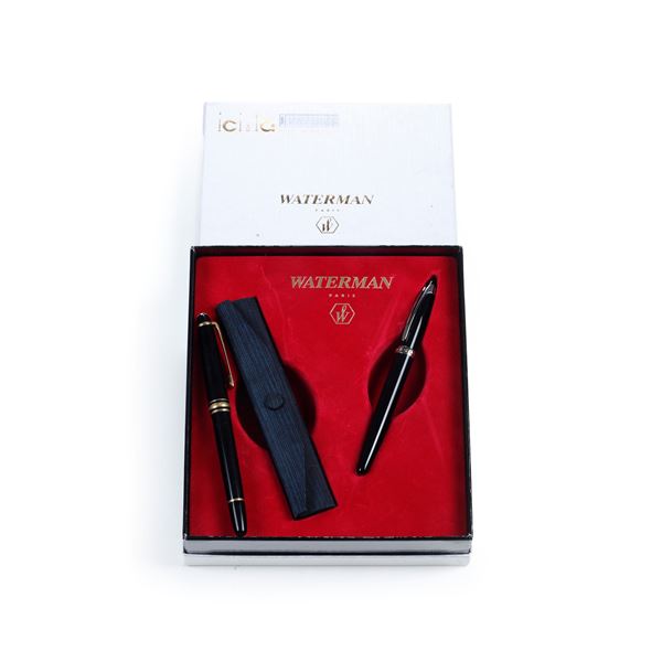 Una penna e sfera Mont Blanc e una Waterman