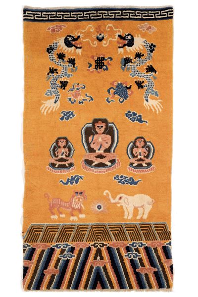 Particolare Tappeto. Tibet, Inizio XX Secolo