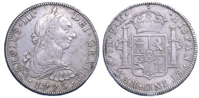 Messico. Carlos III, 1759-1788. 8 Reales 1773. Città del Messico.