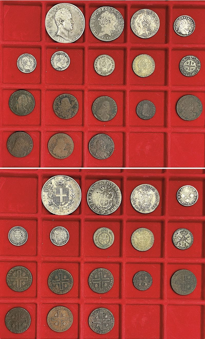 REGNO DI SARDEGNA. Lotto di sedici monete.  - Auction Numismatics - I - Cambi Casa d'Aste