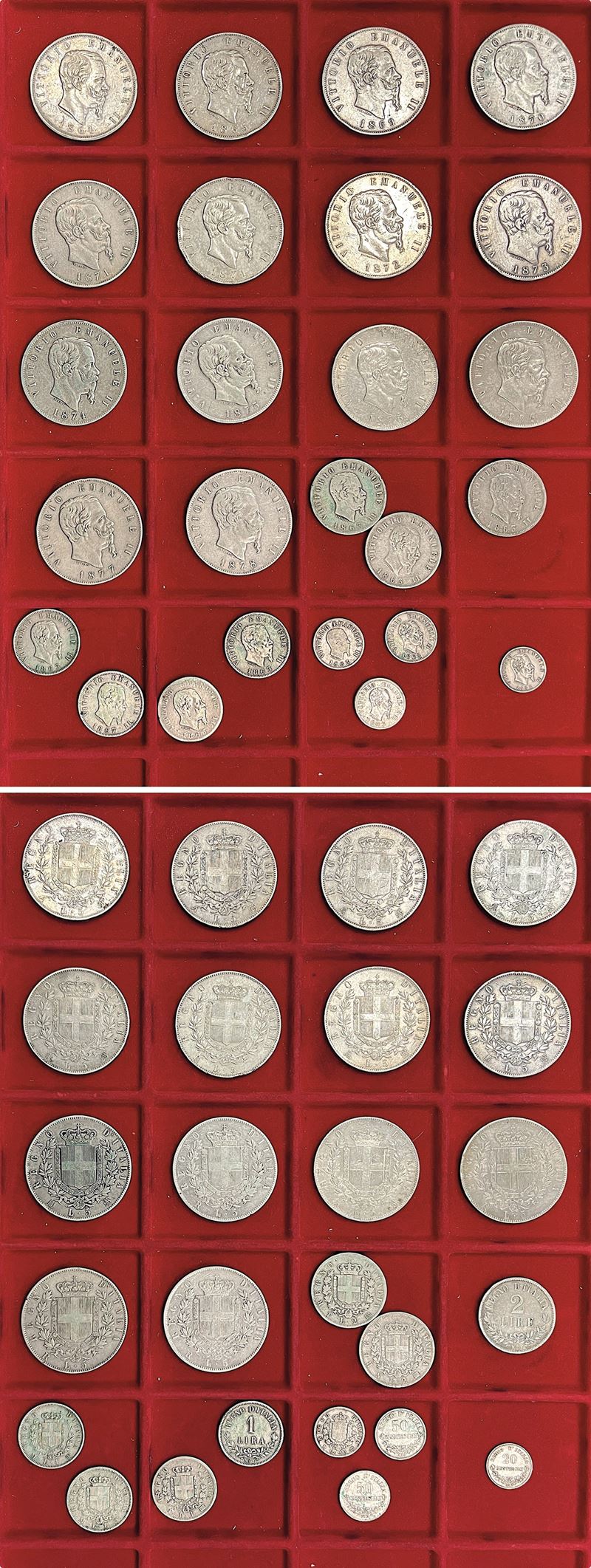 REGNO D’ITALIA. VITTORIO EMANUELE II DI SAVOIA, 1861-1878. Lotto di 25 monete.  - Asta Numismatica - I - Cambi Casa d'Aste