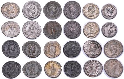 Impero Romano, Lotto di dodici monete - Denari, Antoniniani e Follis