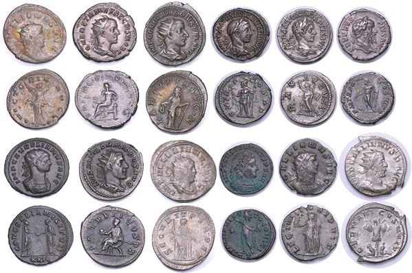 SHIPPING ONLY IN ITALY. IMPERO ROMANO. Lotto di dodici monete.