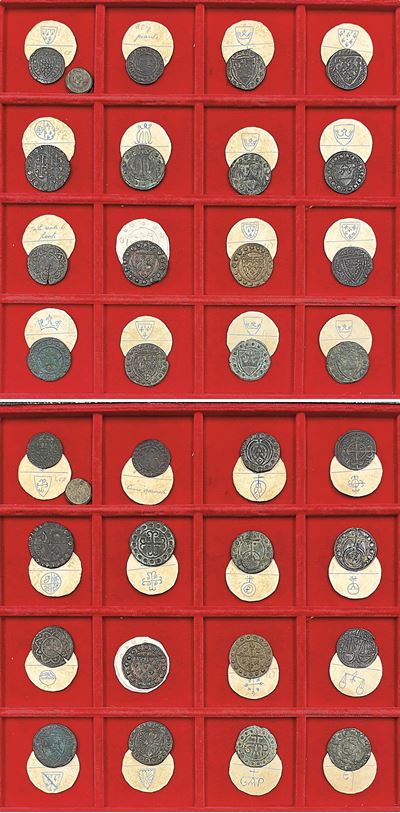 Napoli. Lotto di Diciassette Tessere Mercantili.